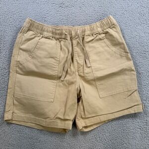 Katin Men's Tan Chino Shorts Elastic Waist Drawstring Size M